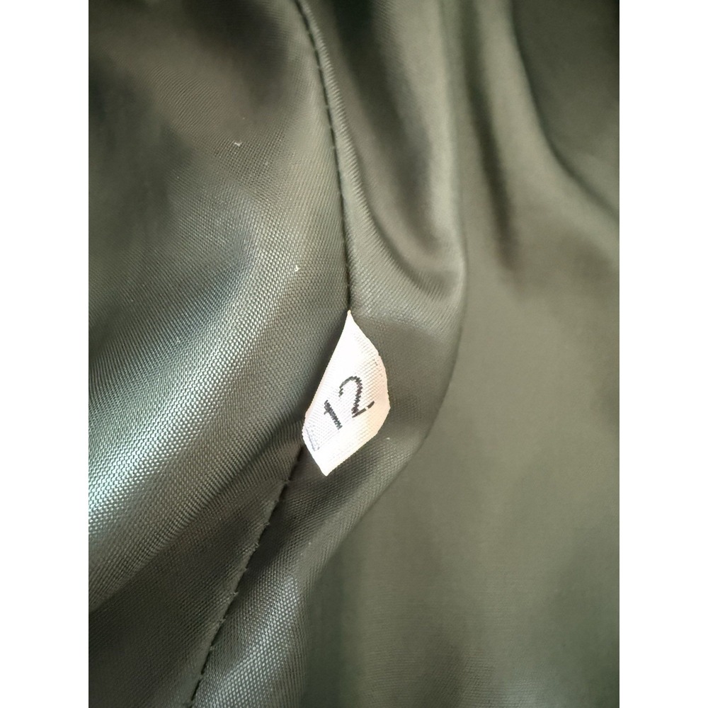 Christian Dior Vintage Green Blazer Size 12 Shoulder Pads Wool - Picture 5 of 5